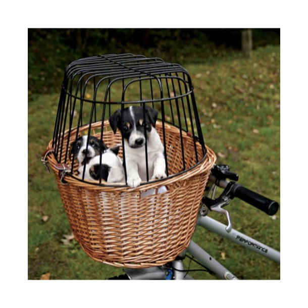 Trixie Cykelhundebur/kurv natur pileflet 